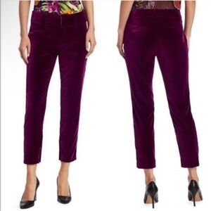 Alice + Olivia Purple Velvet Trousers